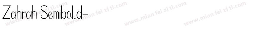 Zahrah Semibold字体转换